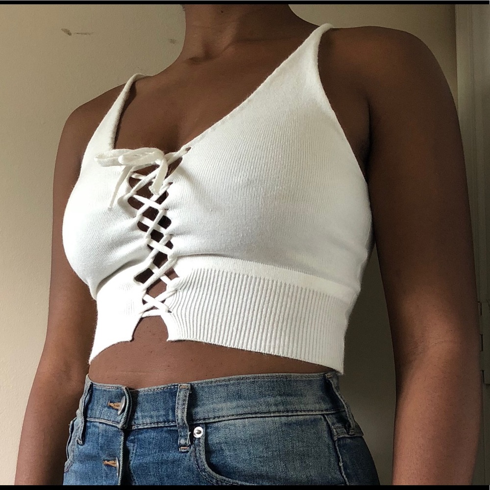 White Fashion Nova Halter Top